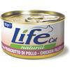 Life Cat Natural Filetti di Pollo Con Prosciutto di Pollo 85 gr Scatoletta Gatti