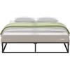 Novilla Rete Letto Matrimoniale 140x190 Telaio del Letto della Piattaforma, Struttura Letto con Doghe in Legno, Base del Materasso, Montaggio Facile, Nero
