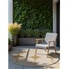 Hanse Home NORTHRUGS Bowen, tappeto rotondo e moderno, moderno, con design ad arco, resistente alle intemperie e ai raggi UV, per balcone, terrazza, giardino, iuta bianca, diametro 160 cm