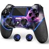 AceGamer Controller Wireless per PS4, controller di gioco compatibile con PS4/Pro/Slim/PC Gamepad con Turbo/Tasto Indietro/Doppia Vibrazione/Sensore Giroscopico Assiale/Touchpanel