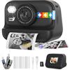 orantronx Fotocamera a stampa istantanea per bambini, regali di compleanno per ragazze e ragazzi dai 3 ai 12 anni - Videocamera 1080P per bambini, idee regalo per ragazzi dai 3 ai 4 5 6 7 8 9 10 11 12 anni -