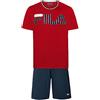 Fila Egidio SRL -Pigiama Corto Uomo Art FPS1131 100% Cotone Jersey - Offerta (XL, Red-Navy)