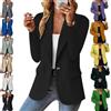 Generico Blazer da Donna, Giacche Casual da Lavoro, Abiti da Ufficio Leggeri, Blazer Casual da Lavoro per Donna (Nero,3XL)