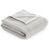 Todocama - Coperta in cotone extra morbida con motivo a righe, copriletto multiuso quattro stagioni per divano, letto, copridivano, coperta decorativa e coperta a foglio, (grigio scuro, 180 x 240 cm).