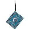 Nemesis Now Ornamento da appendere a forma di libro dei sogni, 7 cm, in resina, blu, decorazione da appendere, motivo: luna crescente, in resina di alta qualità, sapientemente dipinto a mano