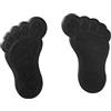RIDDER 695000-350 - Mini tappetini Antiscivolo per Doccia e Vasca da Bagno a Forma di Piedi, Misura XXS, Colore: Nero