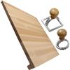 Fackelmann Set Tagliere spianatoia e stampini per ravioli 2 pezzi, per impastare e stendere pasta, 2 stampi per ravioli e biscotti in alluminio, tagliere in legno di faggio