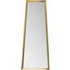 KARE Arezzo, specchio da parete in ottone, trapezo, acciaio, vetro a specchio, moderno, decorazione per la casa, soggiorno, camera da letto, corridoio, ufficio, 65 (45) x 160 x 7 cm (H/L/P), oro