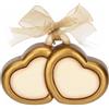 THUN - Mini formella coppia di cuori - ceramica - Collezione Bomboniera - 8.6 x 5.7 x 2.8 cm