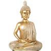DRW Figura di un Buddha in resina in oro 17x10x26 cm
