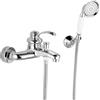 ZYCDP Rubinetto Doccia da Muro Vintage Miscelatore monocomando per Vasca da Bagno Rubinetto da Parete per Vasca da Bagno con Doccetta, Cromo