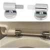 ChicBosomn Kit di fissaggio per sedile WC, sostituzione tradizionale e contemporanea, cerniere a chiusura rallentata, kit di fissaggio per sedile WC a sgancio rapido