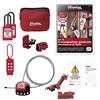 Master Lock MAINTKIT-FR - Kit di registrazione generale [firma elettrica e fluida] - Contiene blocco dielettrico, blocco interruttore, etichette non usate, gancio, cavo