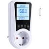 Vinabo Misuratore Consumo Elettrico con LCD, Contatore Energia Elettrica 16A/3680W, 7 Modalità Monitoraggio, Protezione Sovraccarico, Presa Consumo Energia