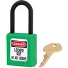 Master Lock 406GRN Lucchetto di Sicurezza in Materiale Termoplastico per Installazione Elettrica, Verde, Archetto 3,8 x 2 cm