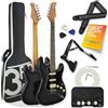 3rd Avenue Stateside Chitarra Elettrica 4/4 con Ampli, Rushmore Grey | Pickup HSS, ampli bluetooth, cavo, supporto, borsa imbottita, tracolla e plettri — tutto per iniziare con l'elettrica