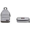 EASTPAK Wyoming Zaino, Taglia Unica, Grigio & Oval Stifteetui Sunday Grey