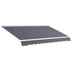 Outsunny Telo di Ricambio per Tenda Parasole Retrattile, Tessuto di Ricambio per Tenda a Braccio da 3.6x2.5 m in Poliestere, Anti UV 30+, per Balcone, Patio, Terrazzo, Esterno, Giardino, Grigio