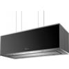 Baraldi DIADE Cappa isola sospesa 90 x 30 cm - Inox e Nero - Aspirazione 800 m³/h - Pulsantiera - 01DIA090STB80