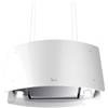 Baraldi IDEAL Cappa isola sospesa 70 x 35 cm - Inox e Vetro Bianco - 800 m³/h - Pulsantiera Elettronica - 01IDEIS070STW80
