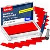 GAUDER Etichette Magnetiche Riscrivibili - Magneti Riutilizzabili da Etichettare per Lavagna, Lavagna Kanban, Frigorifero e Bacheca - Cartellini Magnetici con Pennarello (30 Pezzi - 75 x 25 mm)