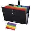 Jesustree Cartella Portadocumenti Espandibile con 7 Scomparti, A4 Raccoglitore Documenti Portatile File Organizer con Etichette per Casa, Ufficio, Scuola e Viaggi, Nero