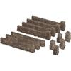 Noch TT - Muro di Pietra fratturata, in plastica Dipinta a Mano, per modellismo, 12 Pezzi, 51,5 cm, Adatto per scartamenti TT, Scala 1:160