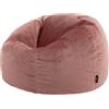 icon Classico Poltrona Sacco, Rosa, Sedia Velluto, Pouf Poltrona con Riempimento Incluso, Pouf Sacco, Camera da Letto, Soggiorno, Mobili Soggiorno