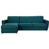 Miliboo Divano Letto angolare e Reversibile con Contenitore Blu Anatra Graham