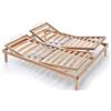 EVERGREENWEB MATERASSI & BEDS Evergreenweb - Rete Matrimoniale 140x190 a Doghe in Legno Faggio 2 Alzate Manuali Separate ALZA TESTA e PIEDI Pieghevole Ortopedica Base Letto o Materasso Regolatori Rigidità Gambe Smontabili, OFFERTA
