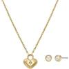 Fossil Collana in acciaio inox Gold-Ton, JF04881SET, Taglia unica, Acciaio inossidabile, Nessuna pietra preziosa