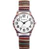Oidea Orologio da polso da donna: orologio da polso da donna con cinturino elastico e quadrante grande, analogico, al quarzo, stile casual, Fiore di Boemia a