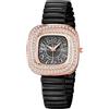 Oidea Orologio da polso da donna, quadrato, elastico, alla moda, elegante, con zirconia cubica, quadrante con diamanti, cinturino elasticizzato, analogico, al quarzo, stile casual, Cinturino elastico