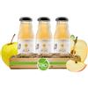 Gustonatura - 3pz Succo di Mela del Trentino Alto-Adige - Senza Zucchero - Succhi di Frutta 100% BIO - Mele Raccolte a Mano - 200ml (3 bottiglie da 200ml)
