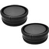 Hxdzieory Copriobiettivo + copriobiettivo posteriore per fotocamera Sony E-Mount Alpha A6600 A6400 A6300 A6100 A6000 ZV-E1 ZV-E10 A7 A7II A7III A7IV A7SIII A7RII III A7RIV A7RV A7C A9 (per accessori),