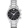 Emporio Armani Orologio Uomo, movimento cronografo al quarzo, cassa in acciaio inossidabile 41 mm con bracciale in acciaio inossidabile, AR1853