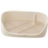 perfk Toilette per Cani Vasino da addestramento Vasino Trainer Padella Padella Tappetino da addestramento antispruzzo Toilette Lettiera per Animali di, Beige 48x37x13cm