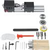 PAKLIF Lucidatrice per tampone per auto 200W Mini tornio di legno macchina lucidatrice Fai da te Attrezzo rotativo Trapano legno Buddha Pearl Tornio Grinding lucidatura Perle Legno per la lucidatura e la cer