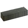 Acan Tradineur - Confezione da 6 piatti in ardesia rettangolare, vassoio per ospitalità, servizio e degustazione, canto rustico, tavola in pietra naturale per servire snack - 30 x 10 cm