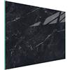 DarHaus Tagliere da cucina in vetro temperato, Copri-piano cottura a induzione, piano decorativo universale 52x40 cm, Marmo nero