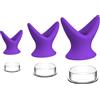 AMAZBEE Plug anale cavo espansore del tunnel con plug per uomini e donne Dilatatori anali a forma di V per l'espansione Dilatatori vaginali per adulti (S+M+L,1)