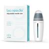 Lazzybeauty Hydra Needle 24 Derma Stamp, punta regolabile da 0 a 1,5 mm, 24 pin per siero Derma Pen per anti-invecchiamento, stimolazione della crescita dei capelli e della barba, alleggerimento del tono della