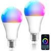 GBKDQQ Smart LED Lampadina Smart E27, 850 lm, Smart Bulb, 9 W, dimmerabile, compatibile con Alexa e Google Assistant, multicolore e dimmerabile, 2 pezzi