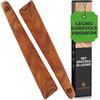 Woodenhouse Set Spatole Legno Cucina 2 Pezzi, Multiuso per Ghisa, Antigraffio | In teak naturale con bordo sottile da 7 mm; perfette per girare, raschiare e servire, delicate sulle pentole antiaderenti