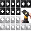 HUOMAQFAN 20 pezzi Ace of Spades apribottiglie, carta di credito in acciaio inox, apribottiglie per ristorante, cucina, matrimonio, festa preferita