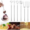 EUIEUT 6 Pezzi Forchette per Cioccolatini in Acciaio Inox Forchette per Fonduta Set di Forchetta per Immersione al Cioccolato per Cioccolatini Fatti a Mano, Caramelle, Fonduta e Formaggio