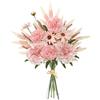 DEMIUKO Fiori Artificiali Rosa Dalia Fiori Finti Bouquet Peonia Seta Floreale Decorativi Bouquet Faux Fiori Margherita Piante Finti da Interno Decorazioni per Casa Sposa Tavolo Centrotavola Vaso
