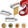 GVODE Accessorio per pasta per KitchenAid, comprendente un rullo per sfogliare la pasta, un taglia spaghetti e un taglia fettuccine per Kitchenaid robot da cucina