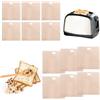 CAREDGO 12 Sacchetti per Toast Buste per Toast Riutilizzabili Bustine per Tostapane Antiaderenti e Resistente al Calore per Toast, Panini, Pizza, Snack, per Forno a Microonde,16 * 16,5 cm e 17 * 19 cm