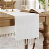Aoztio Runner Tavolo, Runner Tavola Moderno Bianco Sporco 33 x 90 cm